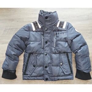 DKNY Boys' Puffer Jacket Circa 1989‎ Gray Winter Coat Kids 2T